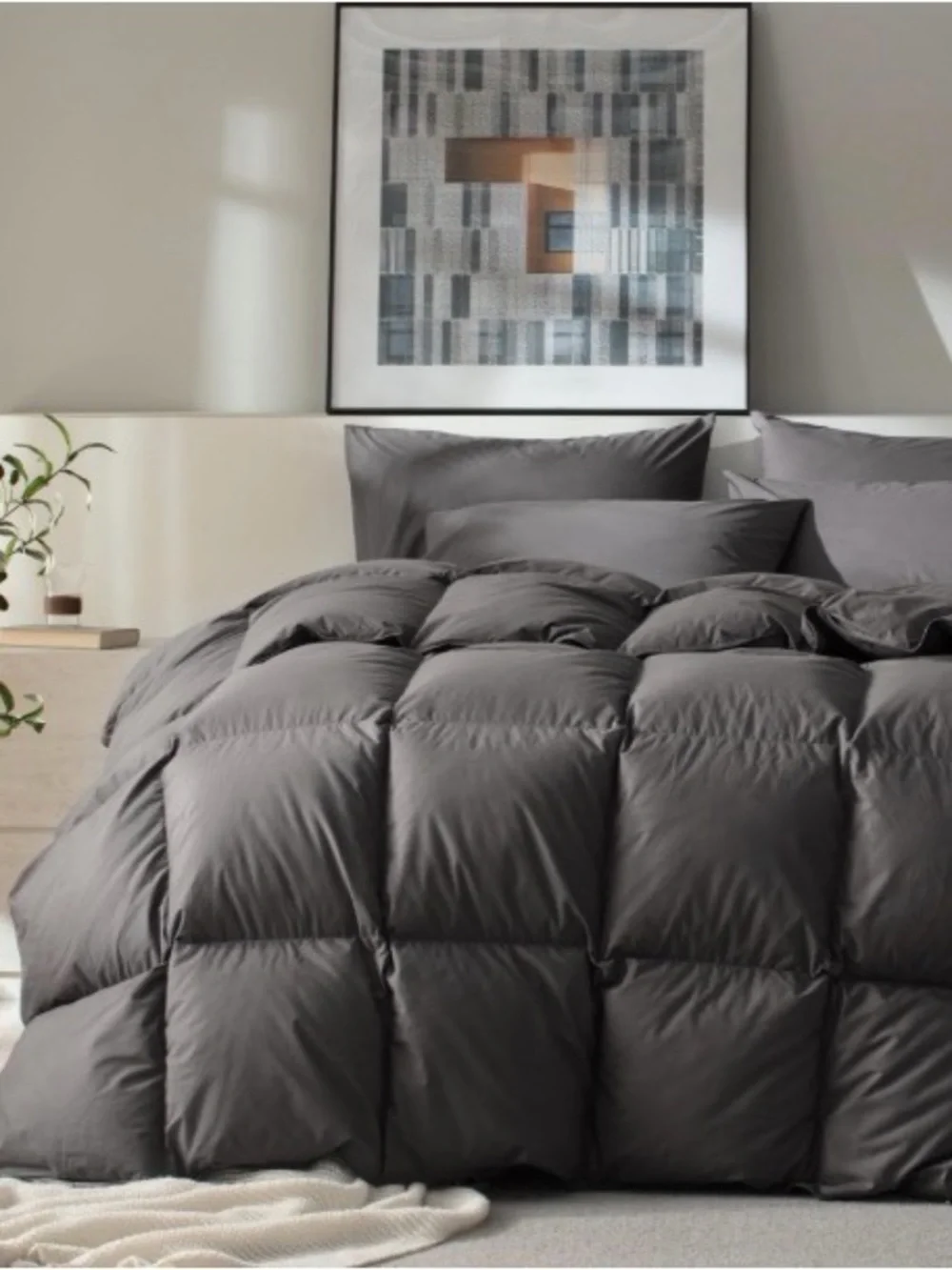 Hungarian Feather Down Comforter Queen,100% Organic Cotton Duvet Insert